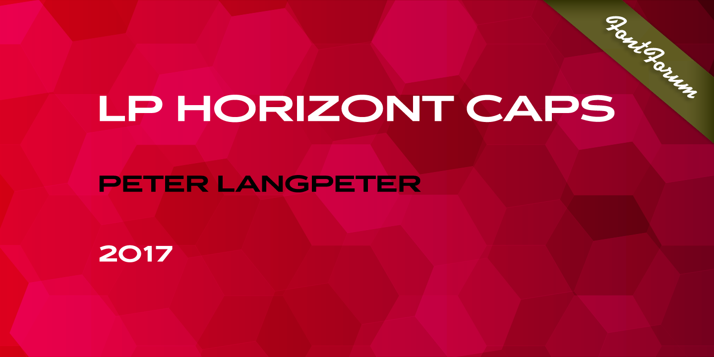Пример шрифта LP Horizont Caps Regular